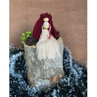Hand made Marron and White tassel fairy by Flower Child